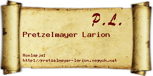 Pretzelmayer Larion névjegykártya